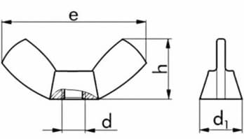 Flügelmutter DIN 315 - M8 galzn – Bild 2